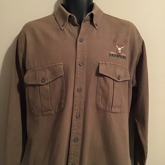 🔥Browning, pre-owned, distressed, great condition, medium, 100 % cotton - Picture 1 of 5